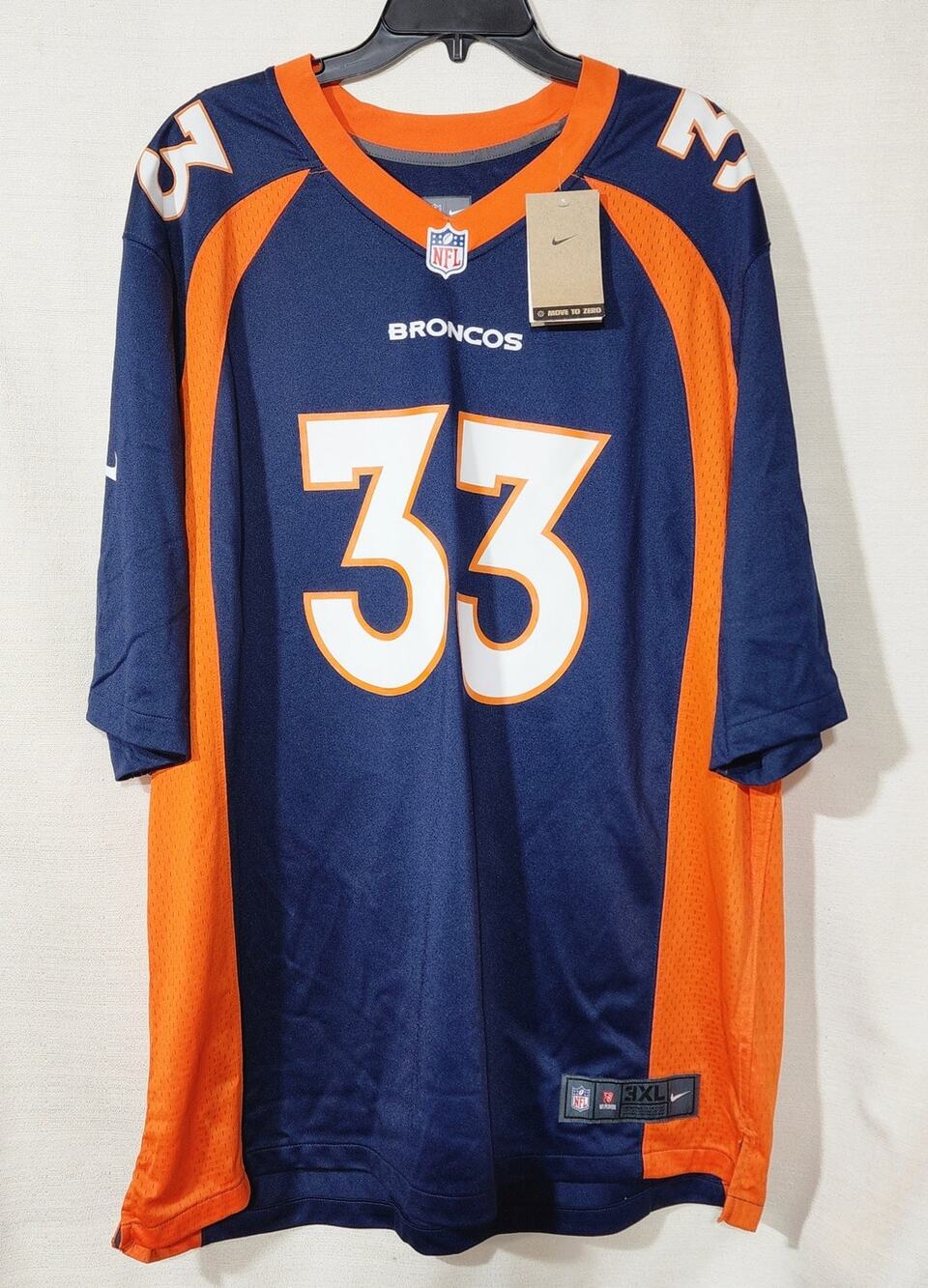 Nike Denver Broncos Javonte Williams 33 Jersey 3XL Stitched NFL